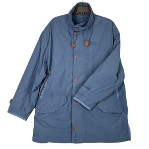 Bogner Jacket Mens L Blue Lightweight Parka Hooded Rain Shell Premium Vintage